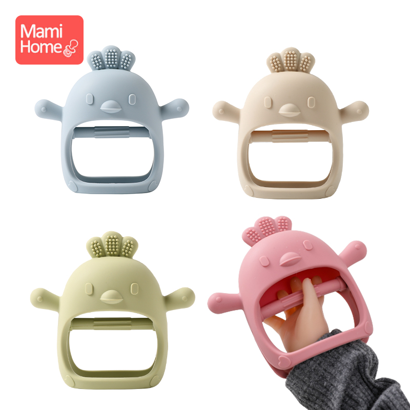 Teething Mitten Baby - Baby Teether Chick Gloves Teether Silicone