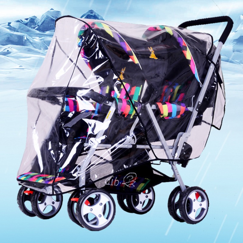 Double Seat Twin Stroller Rain - Stroller Rain Cover 评论和价格