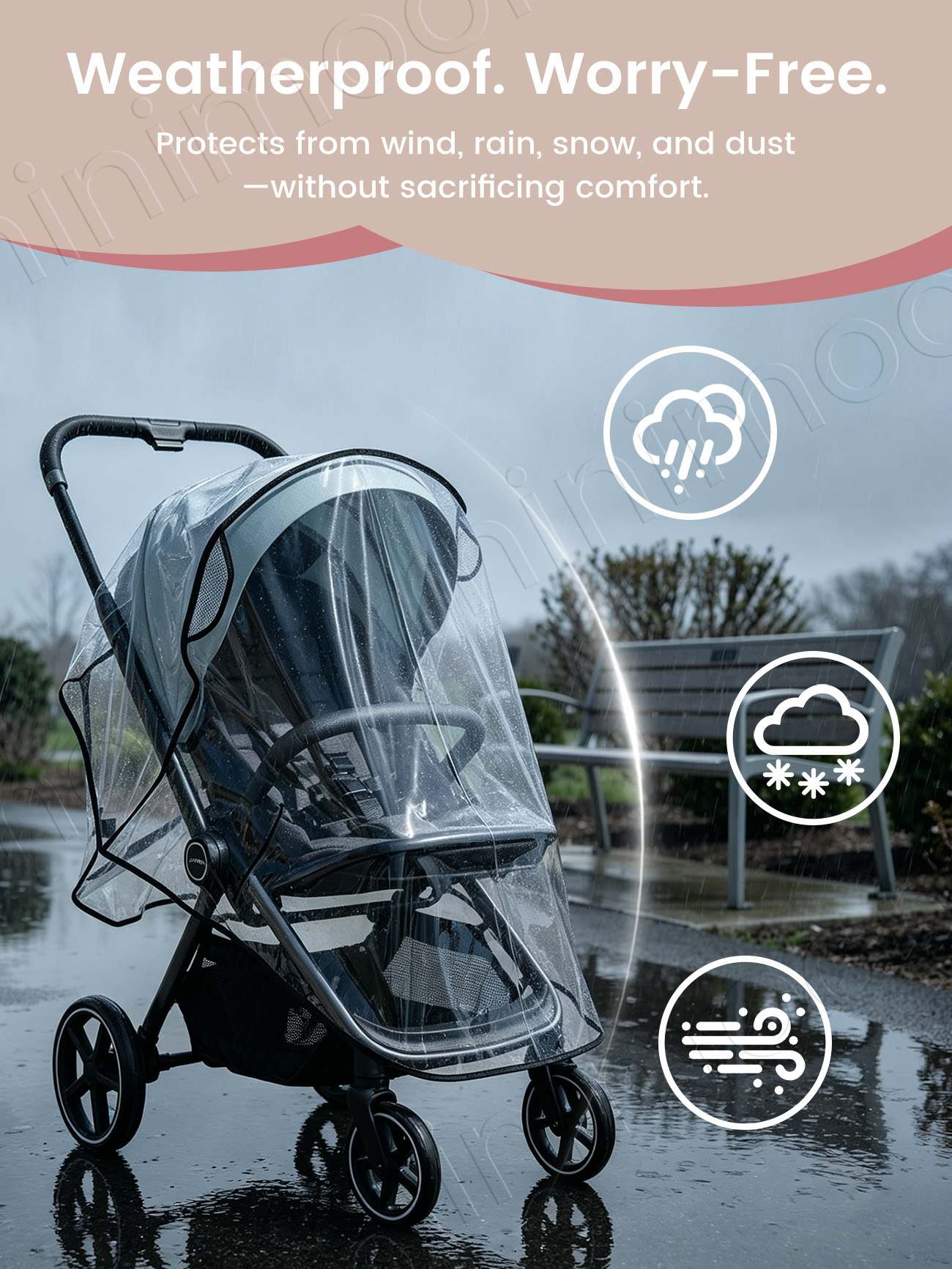 Universal Waterproof Stroller  - Stroller Rain Cover 评论和价格