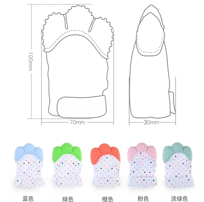 Baby Teether Cartoon Printed C - Teething Mitten Baby 评论和价格