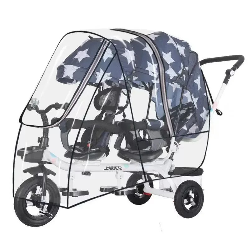 Double Seat Baby Stroller Wate - Stroller Rain Cover 评论和价格