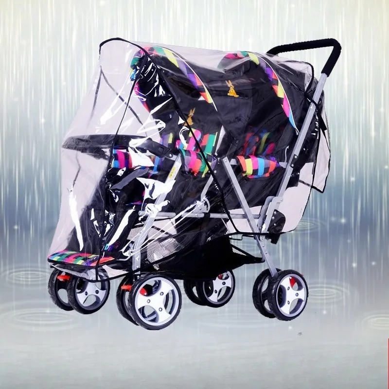 Double Seat Baby Stroller Wate - Stroller Rain Cover 评论和价格
