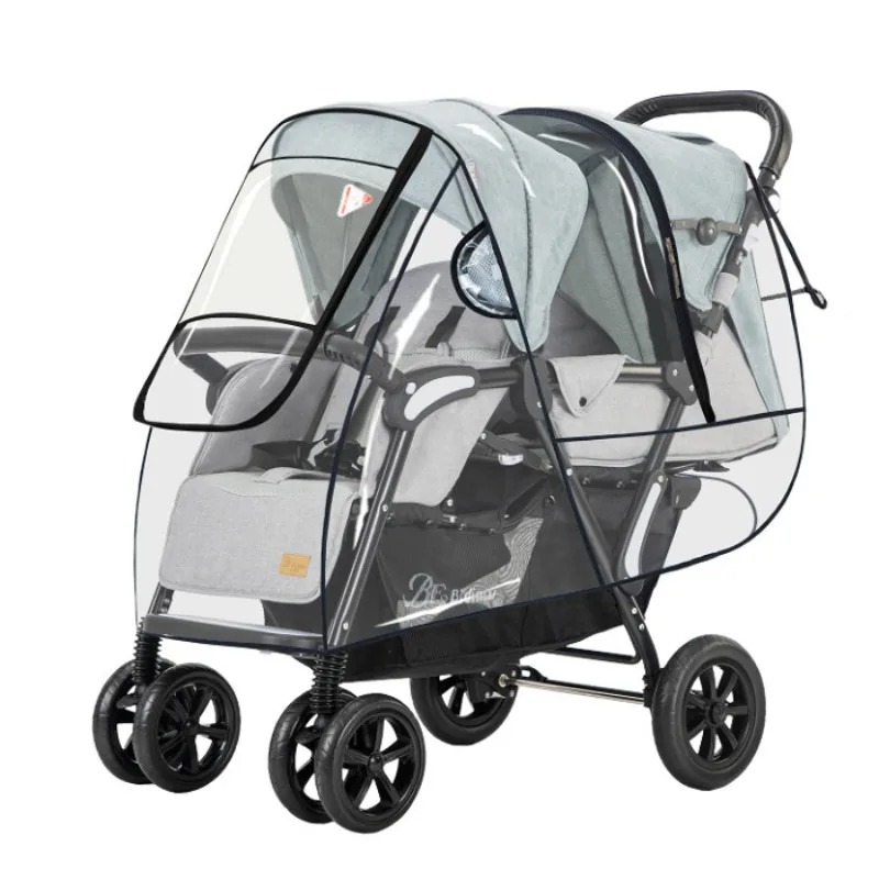 Double Seat Baby Stroller Wate - Stroller Rain Cover 评论和价格
