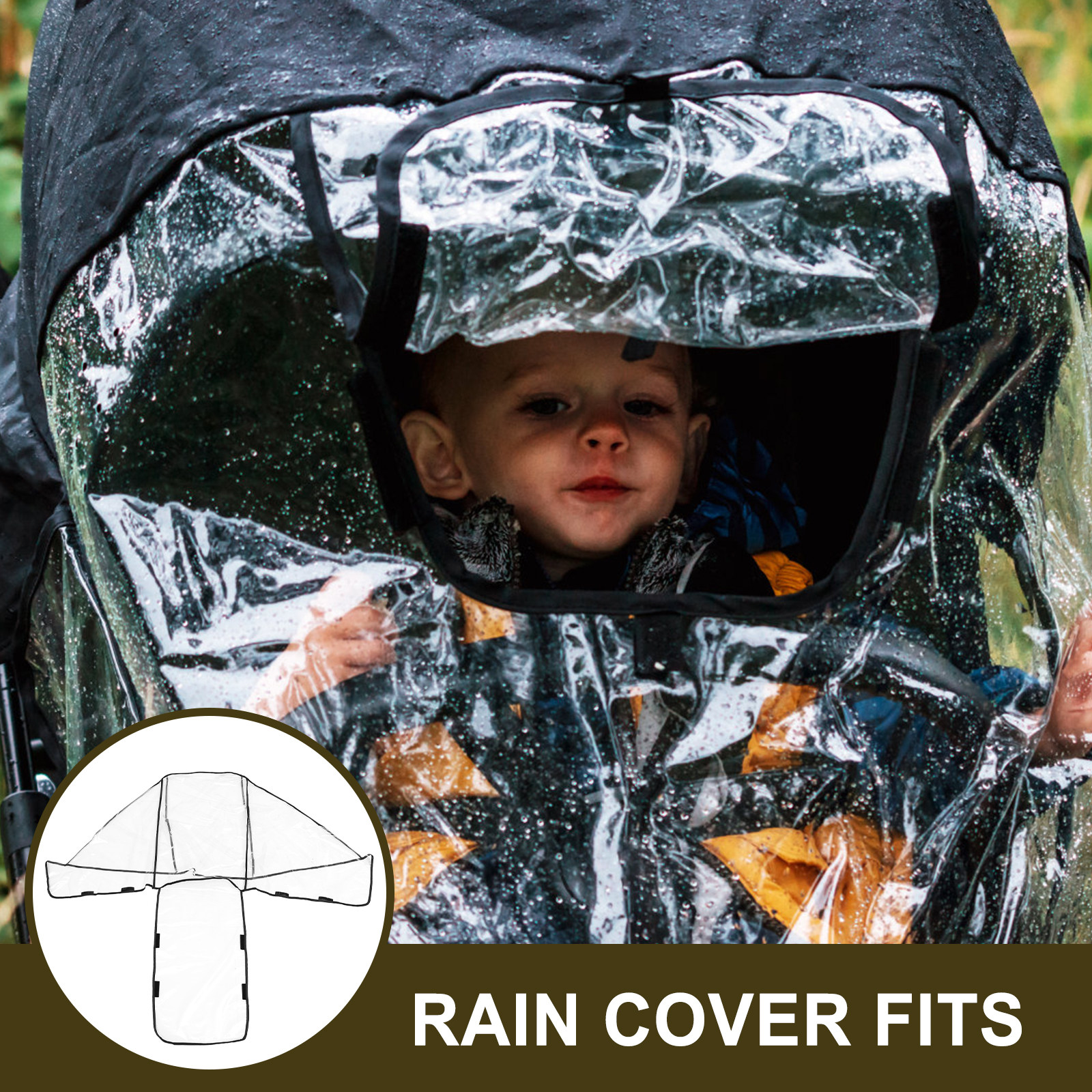 Universal Double Stroller Rain - Stroller Rain Cover 评论和价格