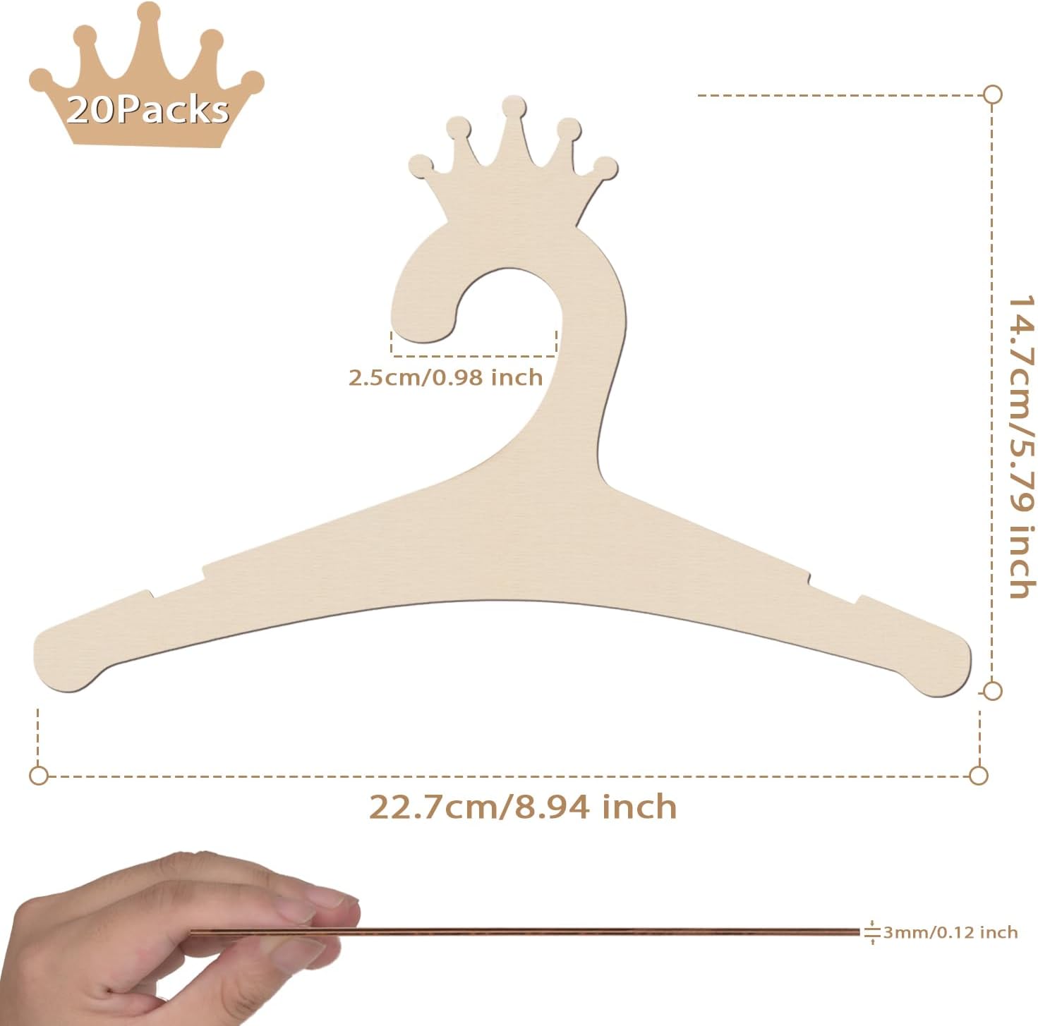 Wooden Baby Hangers 9 Inch, Cu - Baby Products Newborn 评论和价格