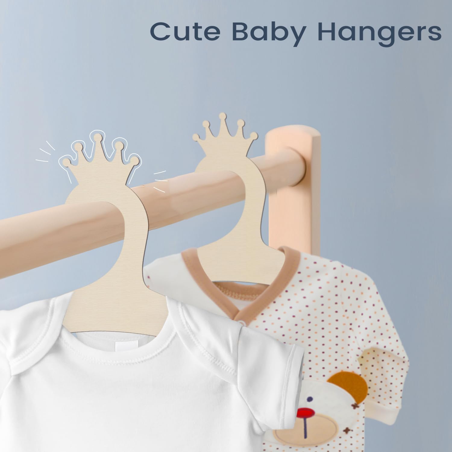 Wooden Baby Hangers 9 Inch, Cu - Baby Products Newborn 评论和价格