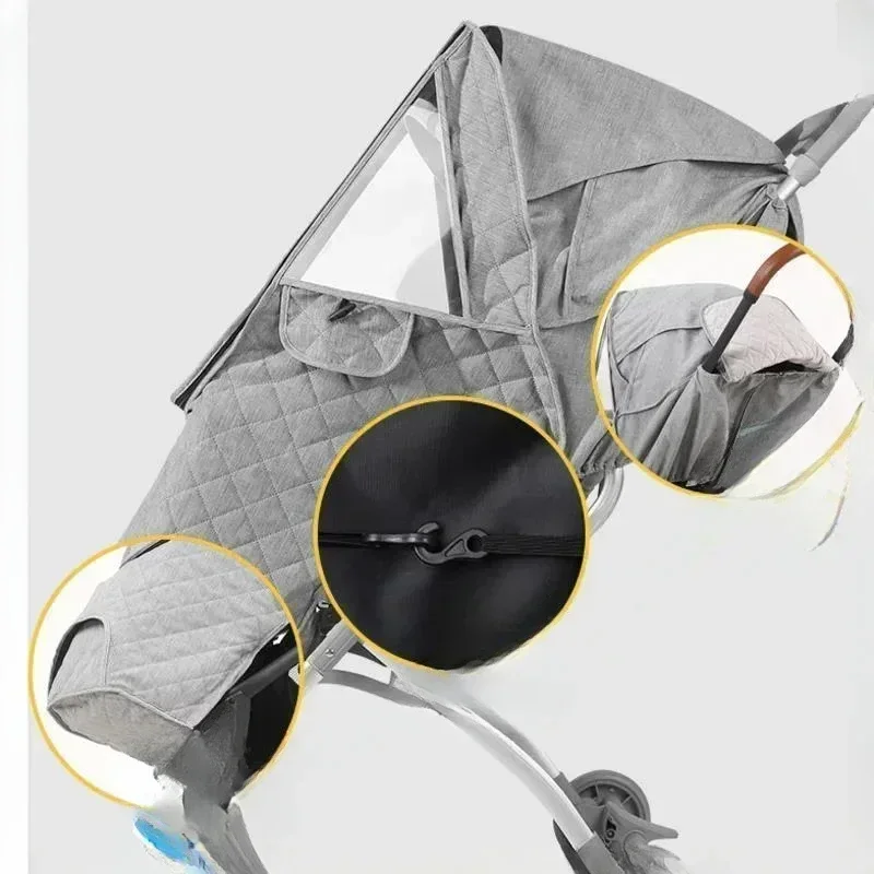 Thickened baby stroller rain c - Stroller Rain Cover 评论和价格
